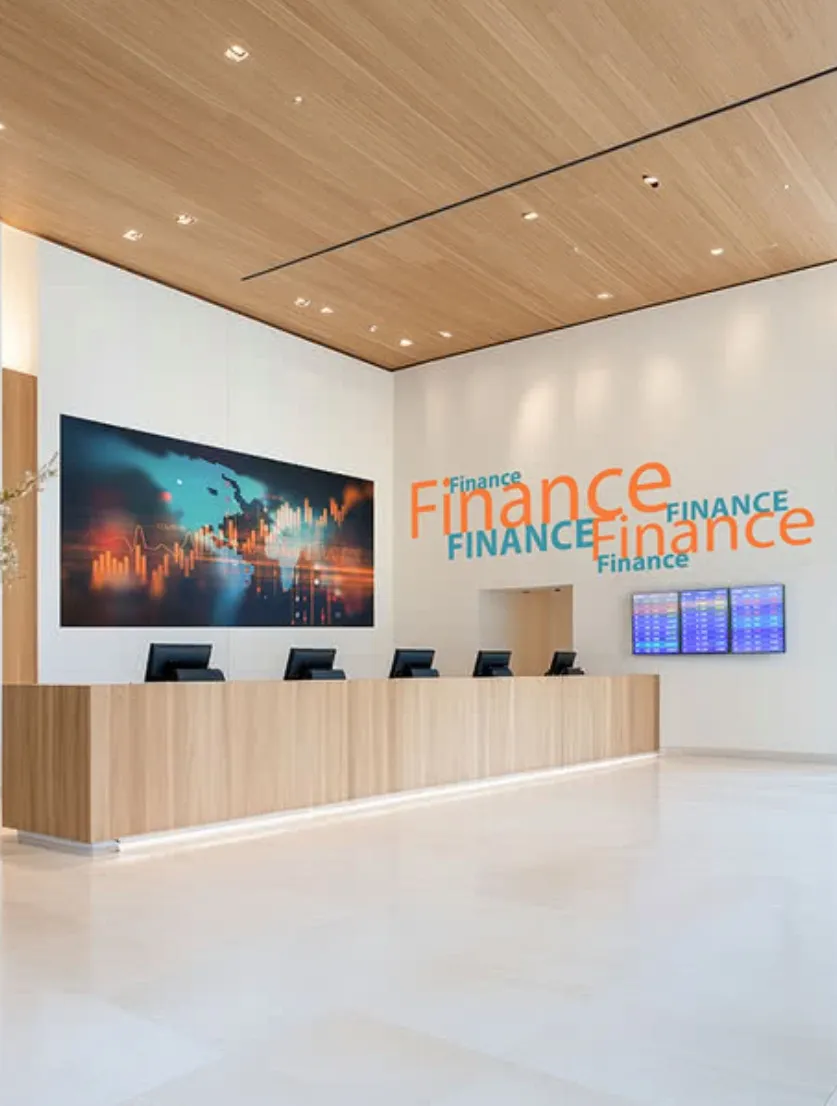 Finance Company Branded Wall
