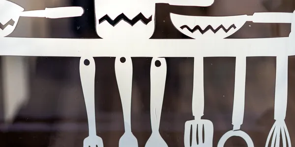 Restaurant Glass Print