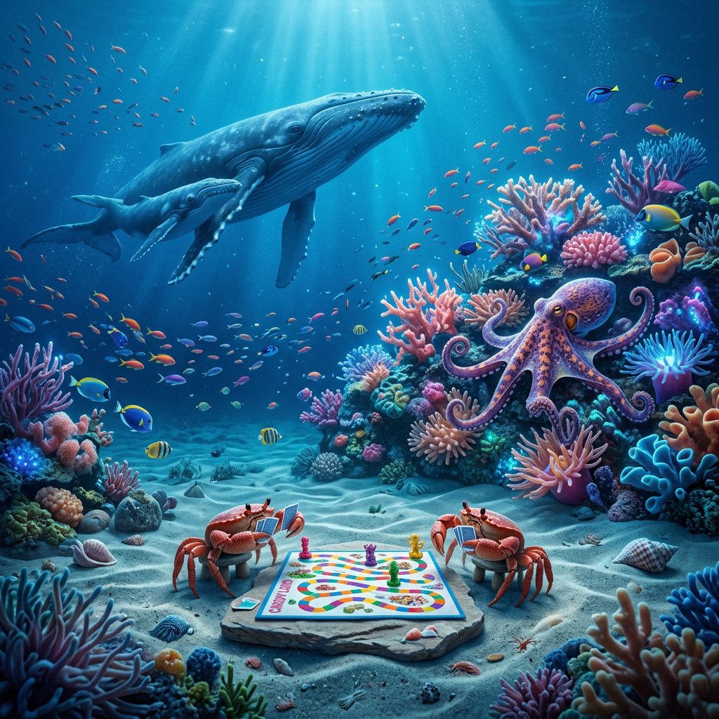 Pediatric — Crabs Playing Candyland ocean mural