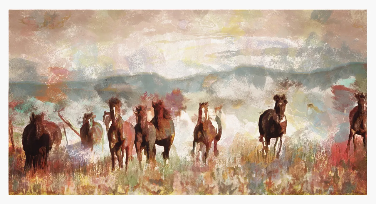 Wild Horses — Watercolor Mural